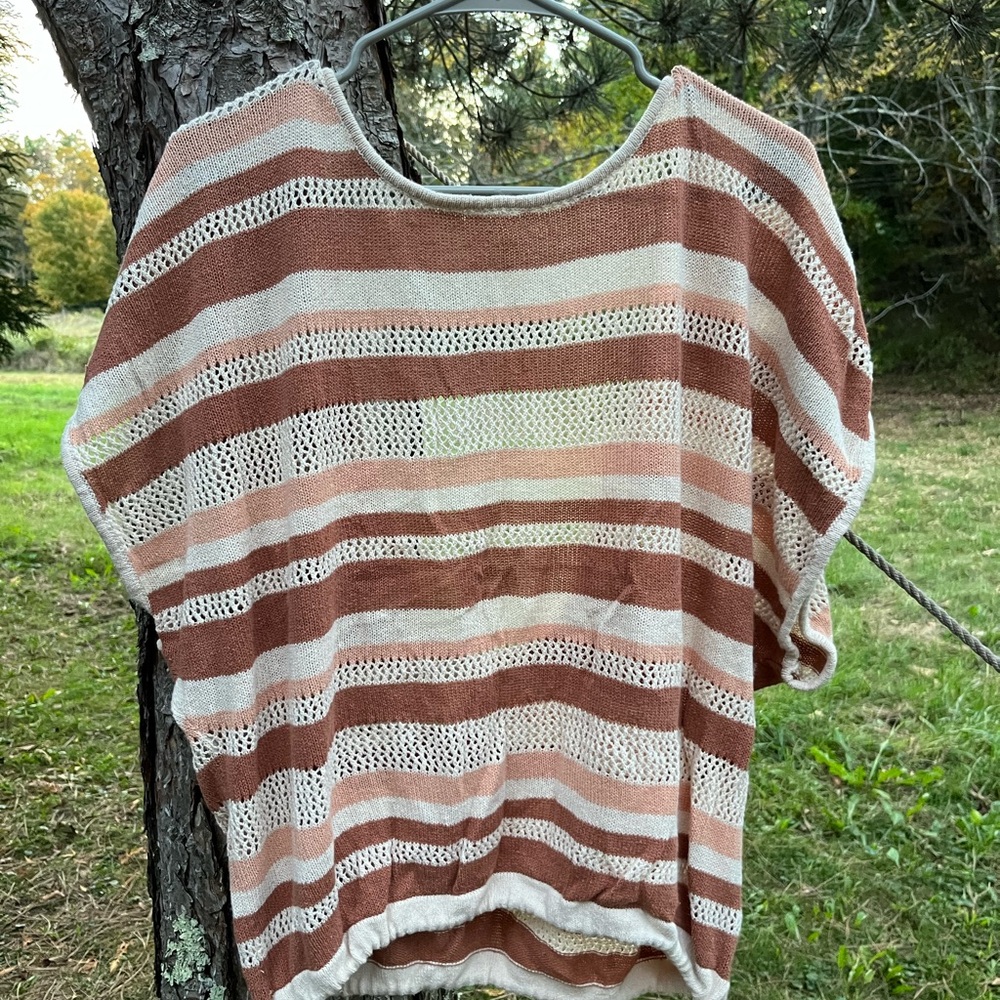 Anthropologie Striped Side Tie Poncho - Picture 4 of 4